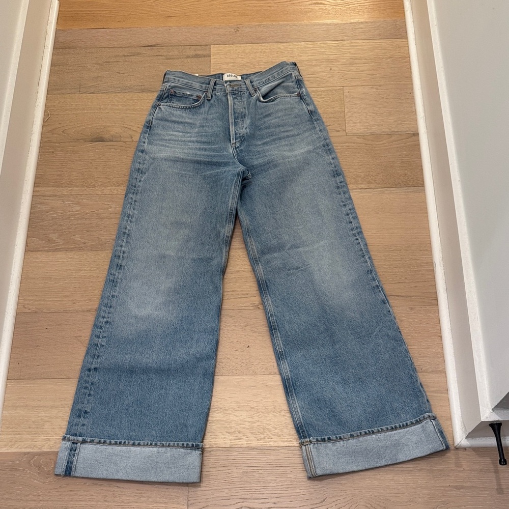 Agolde Dame jeans Light Blue wide leg. Like new and only worn a few times.